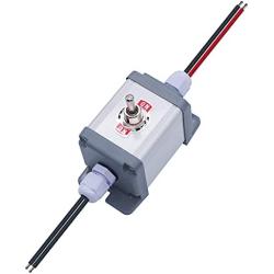 TWTADE Momentary Polarity Reverse Switch Mount Box Control Motor Up down DC 12V 10A (ON)-Off-(ON) AC 110V-220V Rocker Toggle Boat Switch With Wire H-018