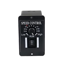 EElabper Motor Speed Controller DC PWM Brush Generator Control Adjustable 10-60V 6A with Reversible Switch