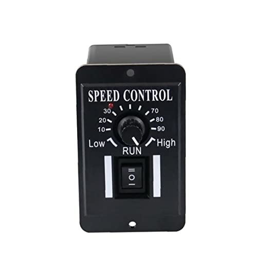 EElabper Motor Speed Controller DC PWM Brush Generator Control Adjustable 10-60V 6A with Reversible Switch