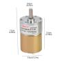 12V 1000RPM Gear Motor High Torque Electric Micro Speed Reduction Geared Motor Eccentric Output Shaft 37mm Diameter Gearbox