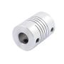 Xnrtop 8mm to 6.35mm Shaft Coupling 25mm Length 19mm Diameter Stepper Motor Coupler Aluminum Alloy Joint Connector for 3D Printer CNC Machine DIY Encoder(Pack of 2）