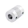 Xnrtop 8mm to 6.35mm Shaft Coupling 25mm Length 19mm Diameter Stepper Motor Coupler Aluminum Alloy Joint Connector for 3D Printer CNC Machine DIY Encoder(Pack of 2）