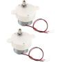 uxcell 2PCS DC 6V 100 RPM High Torque Rotary Speed Cylinder Shape Deceleration Reducing Motor, 2-Wire Connecting