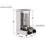 Royali Shawarma Gyro Tacos Al Pastor Doner Grill Small Home Machine Vertical Rotisserie Set of 3 Machine Meat Catcher (Catch Pan) and Propane Hose with Regulator