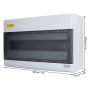 Distribution Protection Box,18 Way IP66 Waterproof ABS Plastic Junction Case,Transparent Cover,Suitable for Indoor and Outdoor Electrical,15 x 9.1 x 4.3in