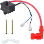 QAZAKY High Performance CDI Ignition Coil Compatible with 49cc - 50cc 60cc 66cc 80cc 2-stroke Engine Motor Motorized Bicycle Bike With Mounting Parts