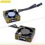 Surpass Hobby Rocket 30x30mm Aluminum 28000RPM Motor Cooling Fan for 1/8 1/10 1/12 RC Car 540 550 Motor (Black-Golden)