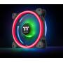 Thermaltake Riing Trio 140mm 16.8 Million RGB Color (Alexa, Razer Chroma) Software Enabled 3 Light Rings 30 Addressable LED 9 Blades Hydraulic Bearing Case/Radiator Fan, 3 Pack, CL-F077-PL14SW-A