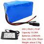 Jieoto 29.4V 7S 6P Ebike Li-Battery 24V 13.2Ah 15.6Ah 18Ah Customizable Li-ion Rechargeable Battery Pack with BMS and Charger Suitable for 500W-100W Electric Bike Motor