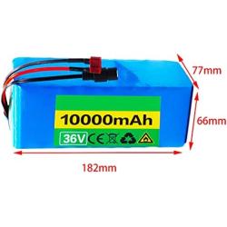 FREEDOH E Bike Battery 36V 10Ah Electric Bike Lithium-ion Battery Pack 36 Volt 10000mAh 10S 4P E-Bike Battery Pack for 200W 500W/ 750W/ 1000W Motor with Charger