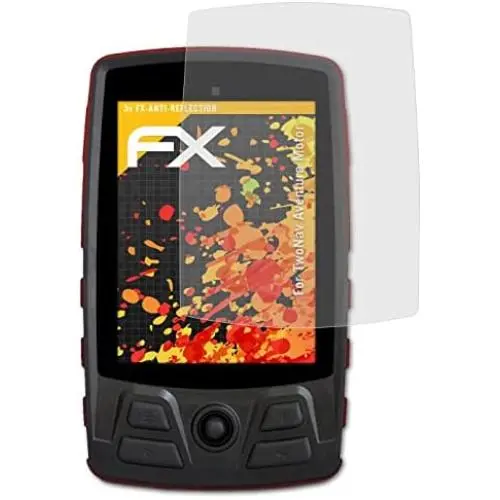 atFoliX Screen Protector Compatible with TwoNav Aventura Motor Screen Protection Film, Anti-Reflective and Shock-Absorbing FX Protector Film (3X)