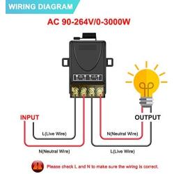 Electop Wireless Remote Control Switch AC 90V-264V, Wireless RF Switch 30A Relay Light Switch with 984ft 328ft Long Range Remote Controls for Outdoor Lighting Dust Collector System Pump Motor Fan etc
