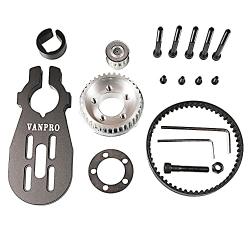 Vanpro DIY Electric Skateboard 5065 Brushless Motor PU Wheels Pulleys Kit Set Belt 5M 10MM 270 (Snow Black, Pack of 1)