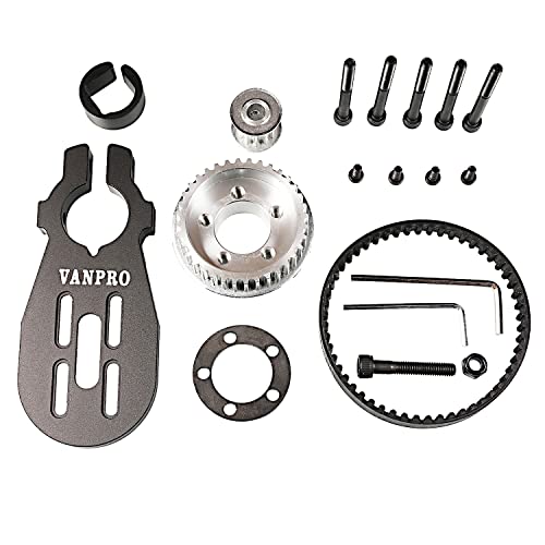 Vanpro DIY Electric Skateboard 5065 Brushless Motor PU Wheels Pulleys Kit Set Belt 5M 10MM 270 (Snow Black, Pack of 1)