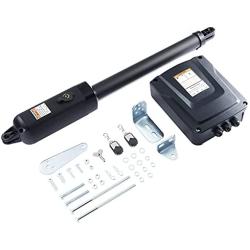 CO-Z Gate Opener with Remotes, Automatic Single Arm Gate Motor, 30W Swing Gate Linear Actuator, Electric Auto Close Garage Fence Driveway One Gate Operator, Complete Hardware Kit for 310lb Doors