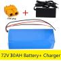 Wnicek 72V E-Bike Battery 20Ah 30Ah 40Ah Lithium-ion Battery Pack Fit for 1000W 1200W 1500W 1800W 2000W 2300W Electric Bike Electric Scooter Electric Motorcycle Golf Cart with Charger