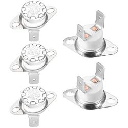 uxcell KSD301 Thermostat 170°C/338°F 10A Normally Closed N.C Adjust Snap Disc Temperature Switch for Microwave,Oven,Coffee Maker 5pcs