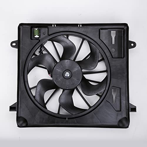 TYC 621680 Cooling Fan Assembly Compatible with 2007-2011 Jeep Wrangler, Black