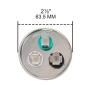 AUKENIEN 55+5 uF 55/5 MFD 370V or 440V Dual Run Start Round AC Capacitor 55 5 uF 370 440 VAC CBB65B Air Conditioner Capacitors for Motor Fan Start or Heat Pump or Condenser Straight Cool