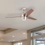 Honeywell 50604-01 Eamon Modern Ceiling Fan, Remote Control, LED, 52 inches, Brushed Nickel
