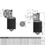 Fielect DC 24V 50RPM Reversible Worm Geared Motor Electric Gear Motor High Torque Turbine Worm Gear Box Motor, Right Threaded Shaft GW70105