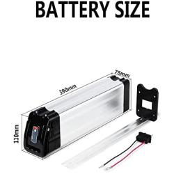 Jieoto Ebike Battery 36V 15AH 20AH Ebike Lithium Ion Battery with 2A Charger and BMS Protection Board for 750W 500W/350W/200W Electric Lithium Bike Battery Motors