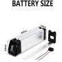 Jieoto Ebike Battery 36V 15AH 20AH Ebike Lithium Ion Battery with 2A Charger and BMS Protection Board for 750W 500W/350W/200W Electric Lithium Bike Battery Motors
