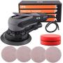 Electric Orbit Sander, SPTA 350W 150mm Random Orbit Sander, Variable Speed 4000-10000RPM, Digital Display Speed Controller, 5.0mm Orbit with Sandpapers