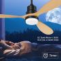 BECLOG Wood Ceiling Fans,52 Outdoor Ceiling Fan with Lights Remote Control 3 Wood Fan Blades Reversible DC Motor