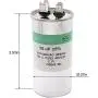QBGTFAK 35 uF ±5% 35 MFD 370V/440V 2.07x3.93 inch 370V/440V CBB65 Dual Run Circular Start Capacitor for AC Motor Run or Fan Start or Condenser Straight