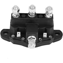 Qiilu Winch Motor Intermittent Duty Reversing Solenoid DC Contactor Relay Switch