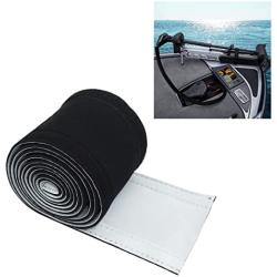 Taruimoo trolling motor wire extension、Cable Management Sleeve, Cuttable Neoprene Troll Sleeve，for Management to Hide and Cover Wire and Extension Cords - Black/White 60in (1-Pack)