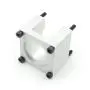 Nema23 Stepper Motor Mount Base 57 Stepping Motor Bracket Clamp Support Holder with 4pcs Installation Screws Aluminium Oxide for CNC Router Machine
