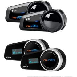 2 Pack FX6 + 2 Pack FX6S Motorcycle Bluetooth Intercom Headset 6 Riders Group Helmet Communication System with FM Usable While Charge Universal Connection with Other Brands Motorcycle Intercom