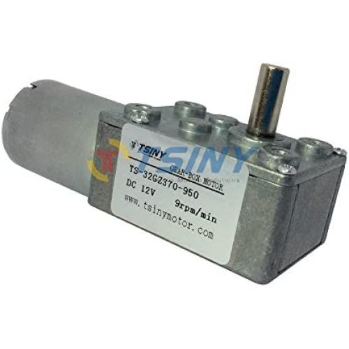 Small 12v 9 RPM/Min Dc Worm Reduction Box Geared Motor