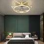 ATELANGE Crown Shape Childlike 3 Colors 3 Speeds Ceiling Fan with Lights with Remote Control Smart Mute Ceiling Fan Light Low Profile Fan Light Semi Flush Mount Pure Copper Motor for Living Room