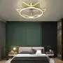 ATELANGE Crown Shape Childlike 3 Colors 3 Speeds Ceiling Fan with Lights with Remote Control Smart Mute Ceiling Fan Light Low Profile Fan Light Semi Flush Mount Pure Copper Motor for Living Room