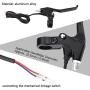 Drfeify 1 Pair Bike Bicycle Braker, Bike Handle 2 Wire Brake Lever Left & Right Brake Lever Set Accessory for Mountain Bicycle, Electric Bike Accessory