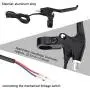 Drfeify 1 Pair Bike Bicycle Braker, Bike Handle 2 Wire Brake Lever Left & Right Brake Lever Set Accessory for Mountain Bicycle, Electric Bike Accessory