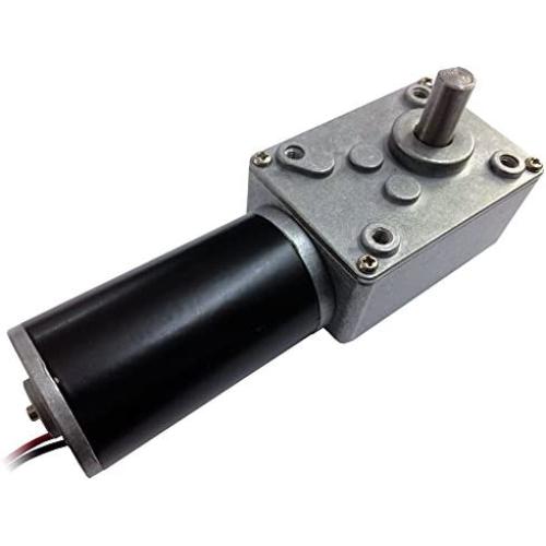 TSINY 27rpm Low Rpm Small 12v DC Worm Electric Right Angle Gear Motor with 8mm Out Shaft