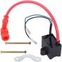 QAZAKY High Performance CDI Ignition Coil Compatible with 49cc - 50cc 60cc 66cc 80cc 2-stroke Engine Motor Motorized Bicycle Bike With Mounting Parts