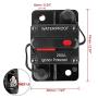 200 Amp Breaker,12V- 48V DC 200A Circuit Breaker with Manual Reset Fuse for Trolling Motor Rv Marine Boat Vehicles System Protection Waterproof (200A)