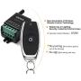 ZHOFONET 12V Remote Control Switch,10A Mini Wireless Relay Switch,Dry Contact Relay 328ft Long Range Switch for Lights,Garage Door and Security Field