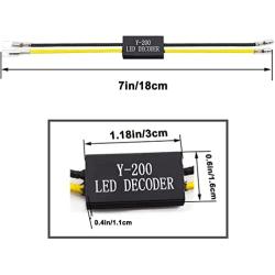 Taiss 4pcs Motorcycle LED Load Resistor Flasher, LED Turn Signal Fix Error Flash Controller Lamp Fault Eliminator.