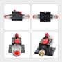 RED WOLF 50A Amp Audio Inline Fuse Circuit Breaker Auto Fuse Holder Inverter Manual Reset 12V-48V DC for Car Marine Trolling Motors Boat ATV Stereo Solar Switch System Overload Protection Waterproof