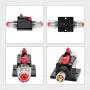 RED WOLF 50A Amp Audio Inline Fuse Circuit Breaker Auto Fuse Holder Inverter Manual Reset 12V-48V DC for Car Marine Trolling Motors Boat ATV Stereo Solar Switch System Overload Protection Waterproof