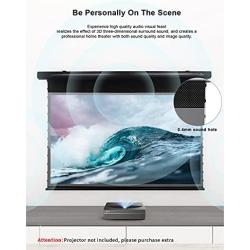 VIVIDSTORM-ALR Screens,Perforate Sound Transparent ALR UST Motor Tension Screen,Electric Tab-tensioned Drop Down Screen,16: 9 Home Theatre System Compatible with UST Laser TV Projector,VBMLUST84HP