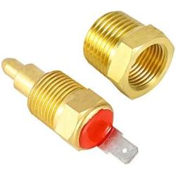 EVGATSAUTO Electric Engine Cooling Fan Thermostat Switch, Gold 185 to 175 Degree Electric Engine 3/8