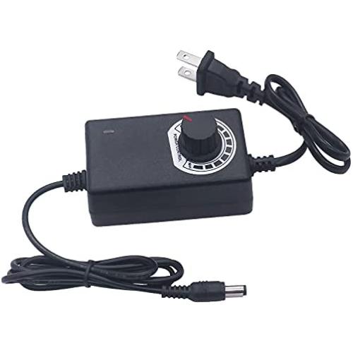 TWTADE Universal Power Supply Adapter Adjustable Voltage Control Motor Speed AC 100-240V to DC 3-12V with Adjustment knob I-058