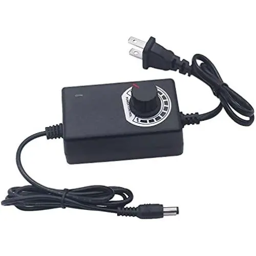 TWTADE Universal Power Supply Adapter Adjustable Voltage Control Motor Speed AC 100-240V to DC 3-12V with Adjustment knob I-058
